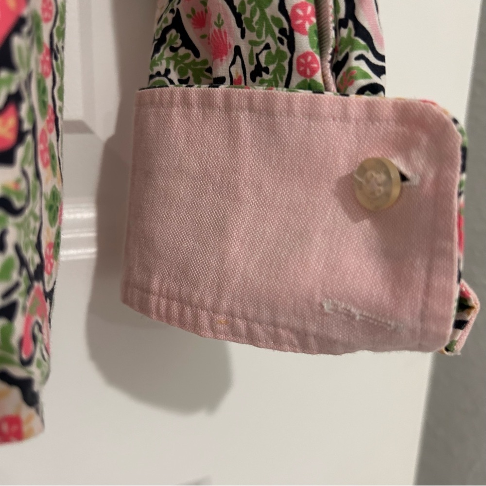 Vineyard Vines Paisley Button-Up Top Size 12 - Picture 5 of 8
